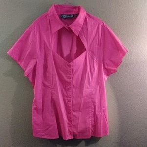 IQ Authentic Brand cutaway neckline blouse, 3x
